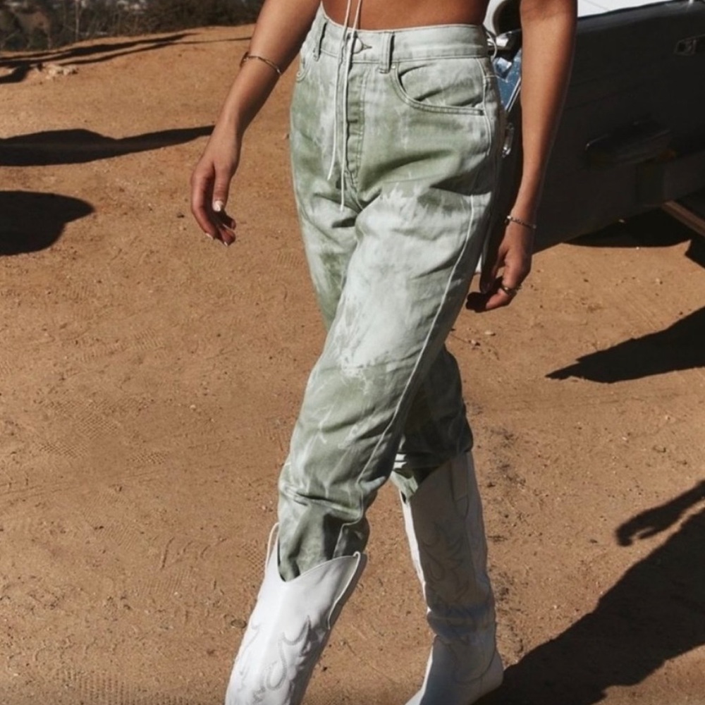 Green 12th Tribe Jeans